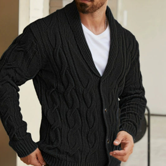 Printed Knit Cardigan Casual Long Sleeve Sweater