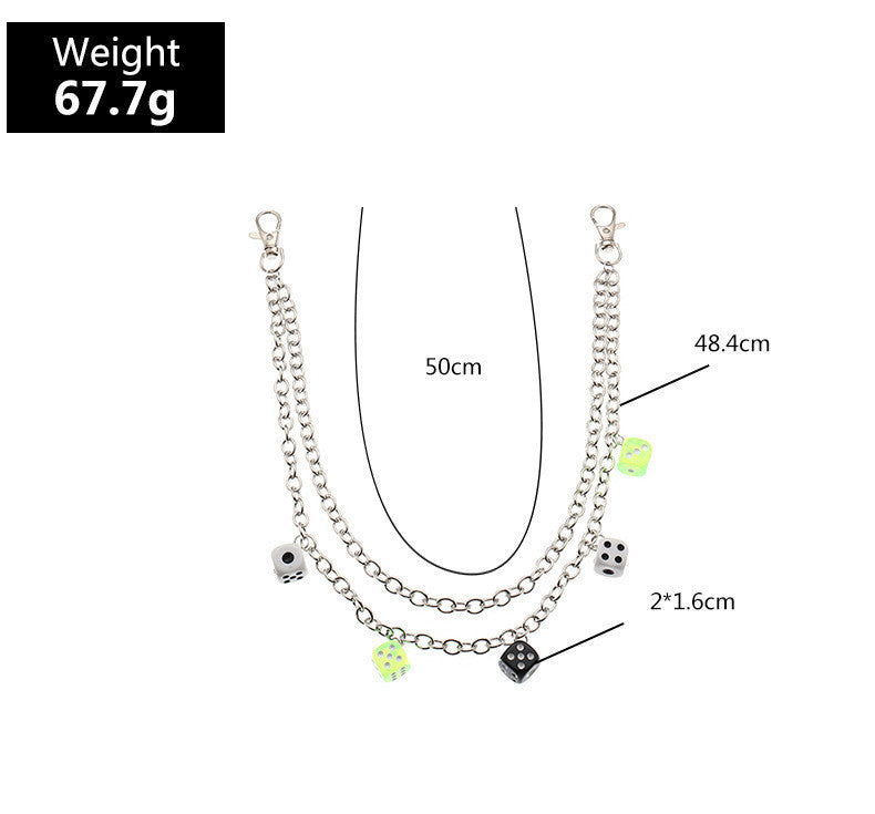 Creative Resin Love Small Mushroom Multilayer Body Chain Women