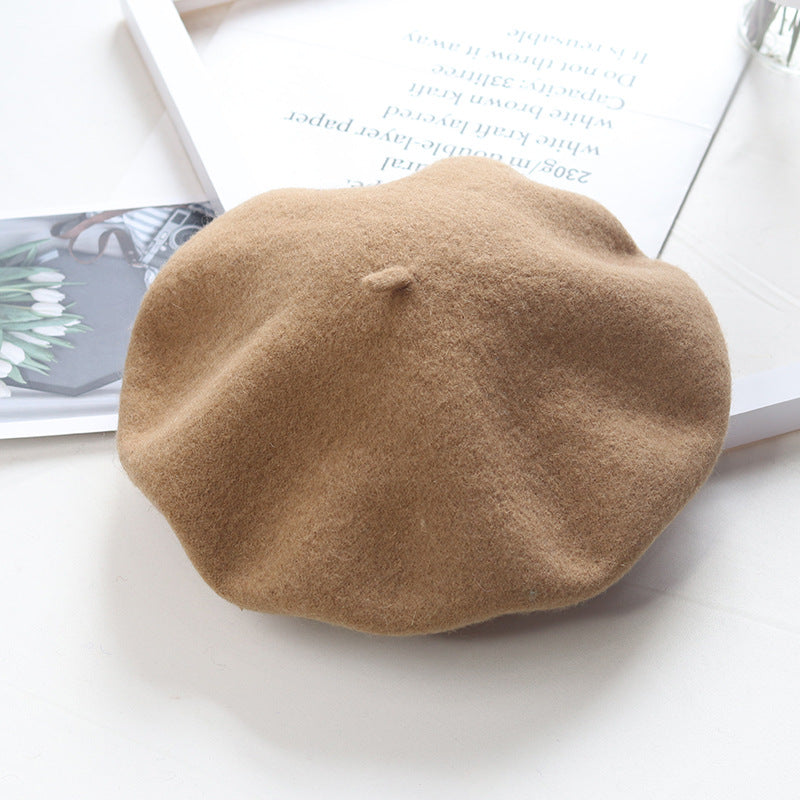 Children's Fashion Retro Warm Painter Woolen Knitted Hat