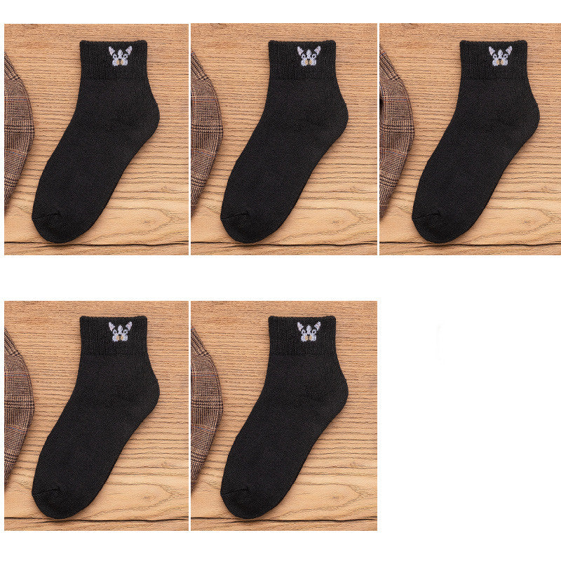 Cartoon Embroidered  In Tube Socks