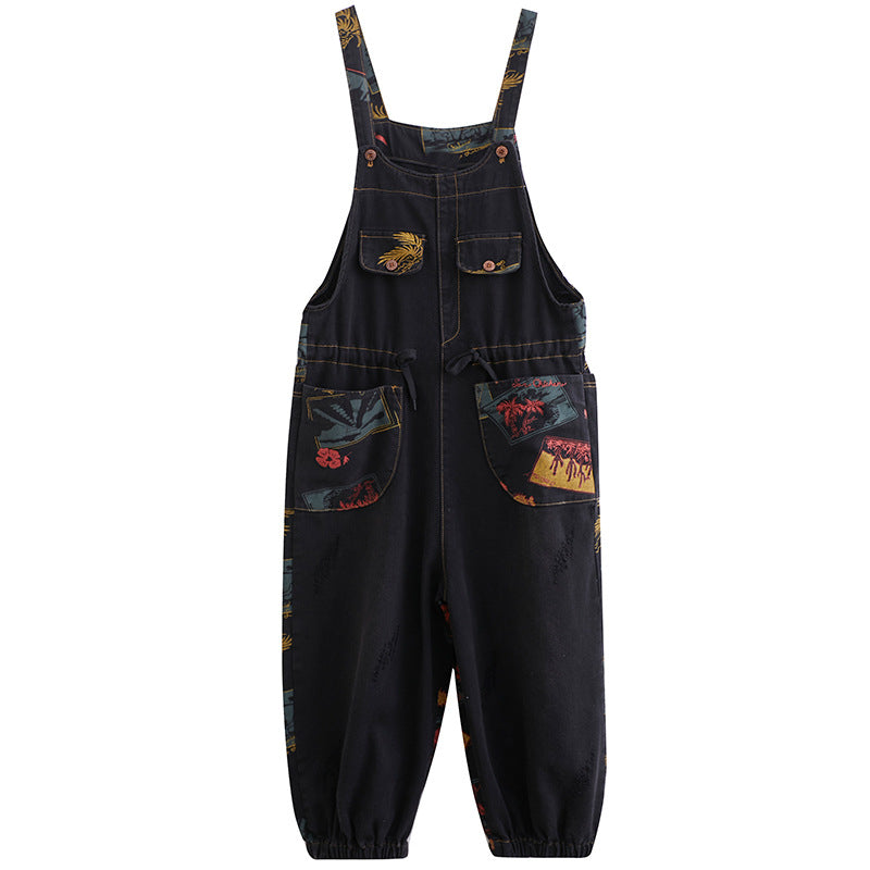 Damemode Plus Size Aldersreducerende Print Selestykker-jeans