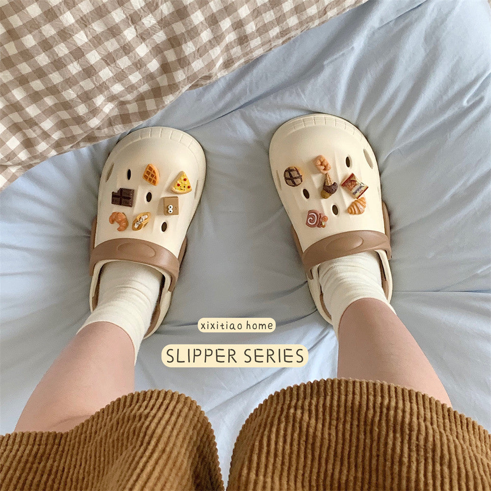 Women's Outer Fashion Premium Ice Cream Pizza Hole Shoes