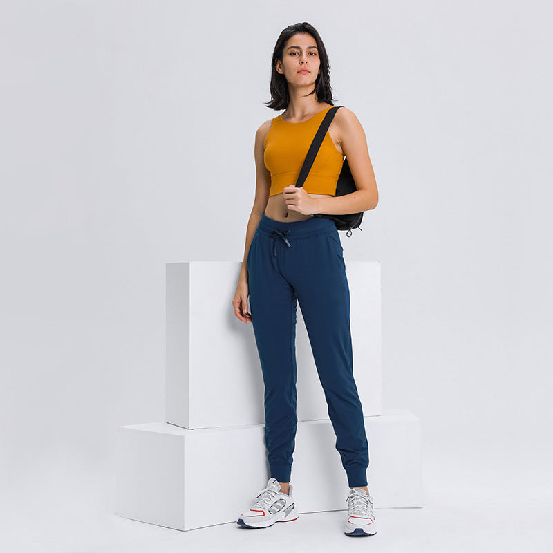 High-waist Yoga Women's Quick-drying Elasticated Slim Slimming Track Pants