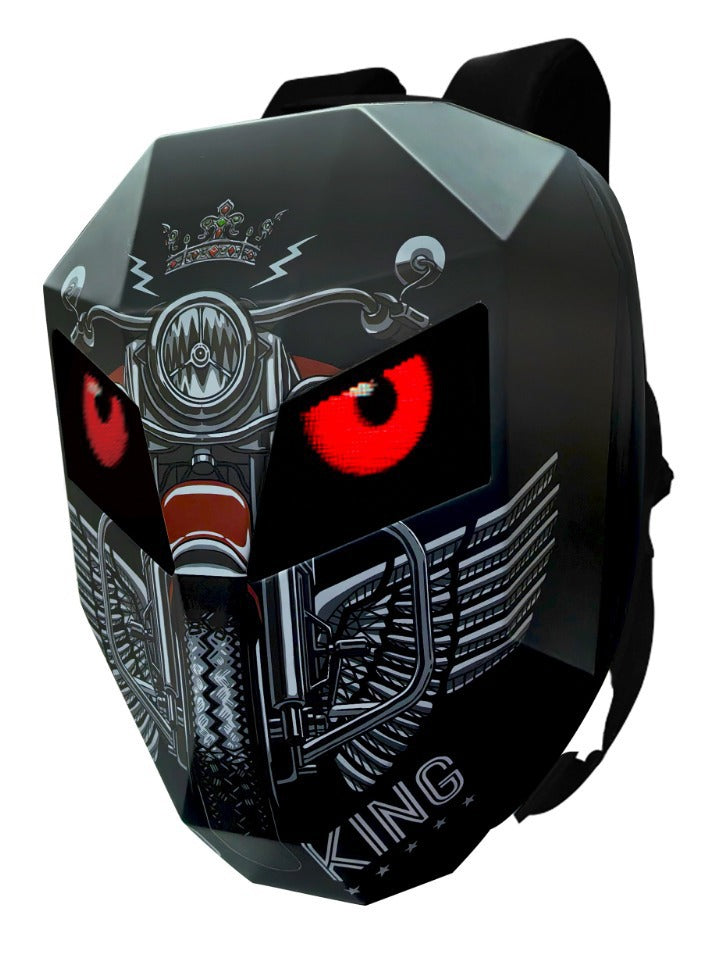 Luminous LED Cycling DIY Pattern Shell Helmet Motorcycle Waterproof