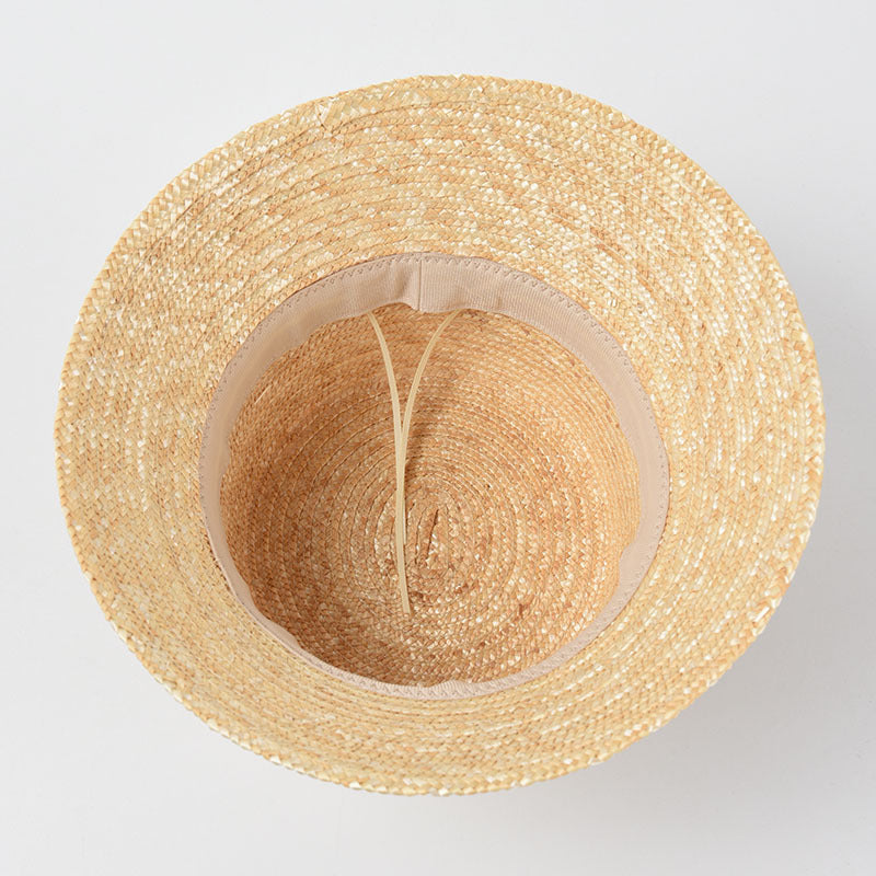 Fashion Flat Top Straw Bucket Hat Sunshade Sunshade
