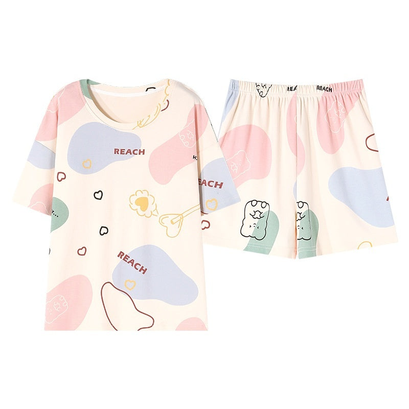 Casual Loose Home Wear Korean Style Sweet Two-piece Suit