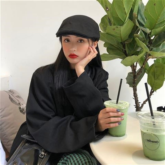 Pure Cotton Solid Color Beret Simple Artistic Retro