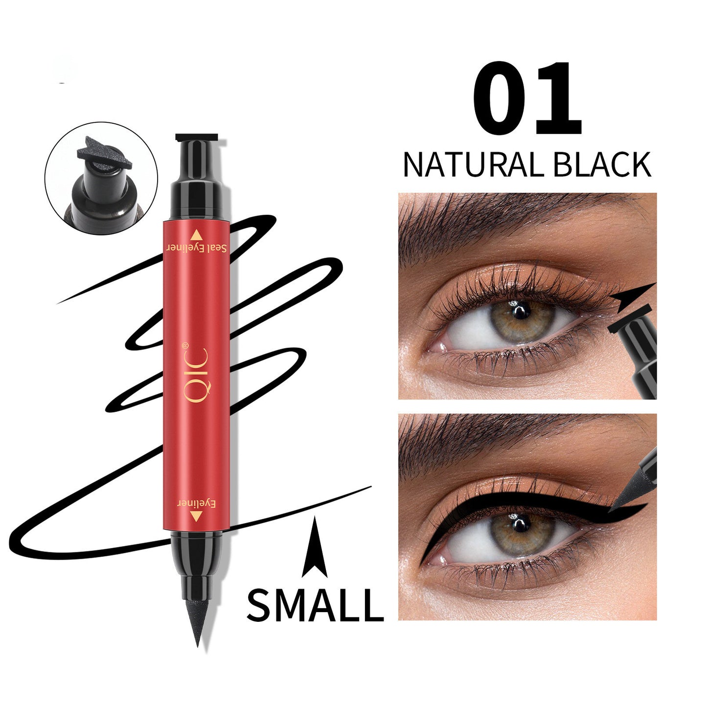 Color Double-headed Seal Eyeliner Waterproof And Sweat-proof