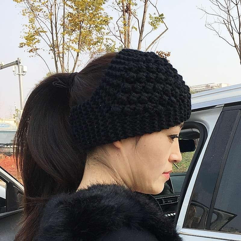 Wool Wide Brimmed Headband Hat Headwear Autumn And Winter Warm Headscarf