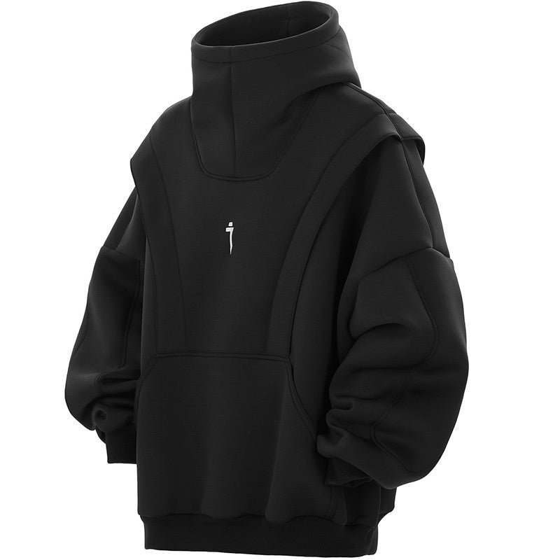 New Trendy Spacewalk Machine Armor Sweater Men's Loose Casual Hooded Top