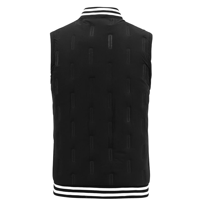Simple Stand Collar Heated Cotton Vest