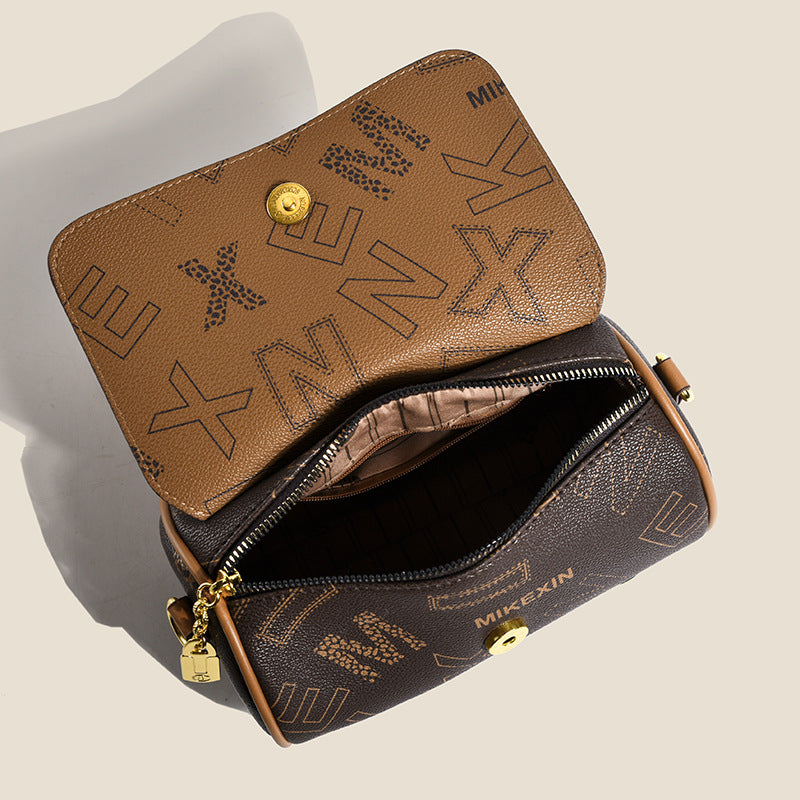 Retro Printed Double-sided Small Women's Fashion All-match Shoulder Messenger Bag