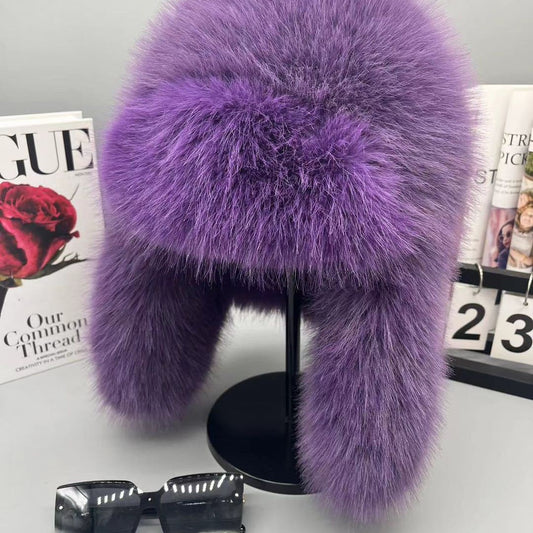 New Autumn And Winter Plush Imitation Fox Fur Hat
