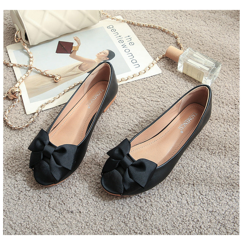 Flat Bowknot Large And Small Size Women's Shoes