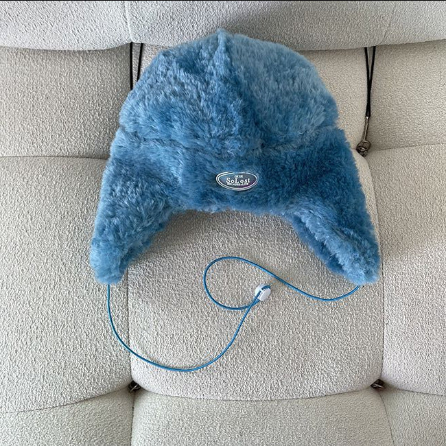 Small Crowd Color Matching Two-piece Plush Lei Feng Hat
