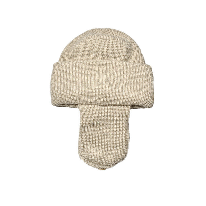 Women's Warm Ear Protection All-in-one Wool Hat