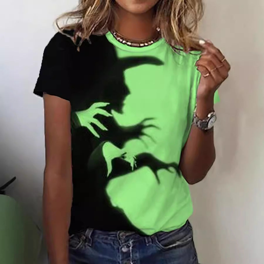 Round Neck Women's Short-sleeved T-shirt Loose Casual