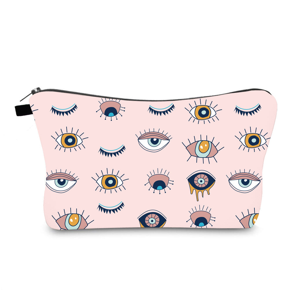 Anti Splash Cosmetic Bag Evil Eye Print Cross Border