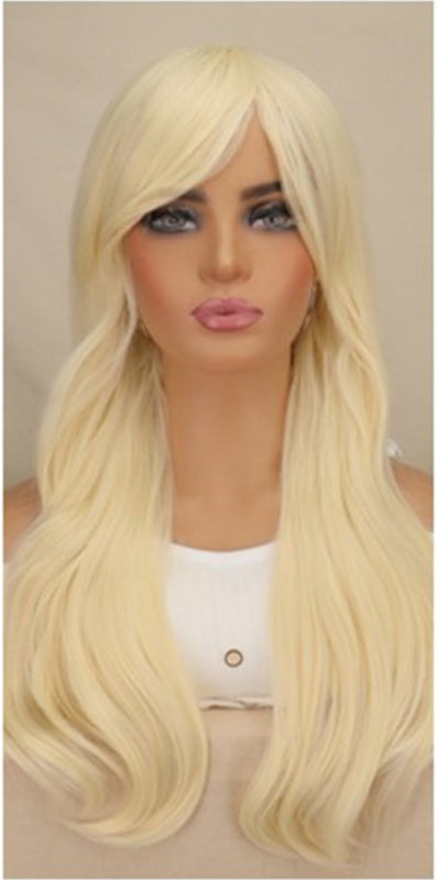 Light Golden Cosplay Wig Micro Curly Long Wig