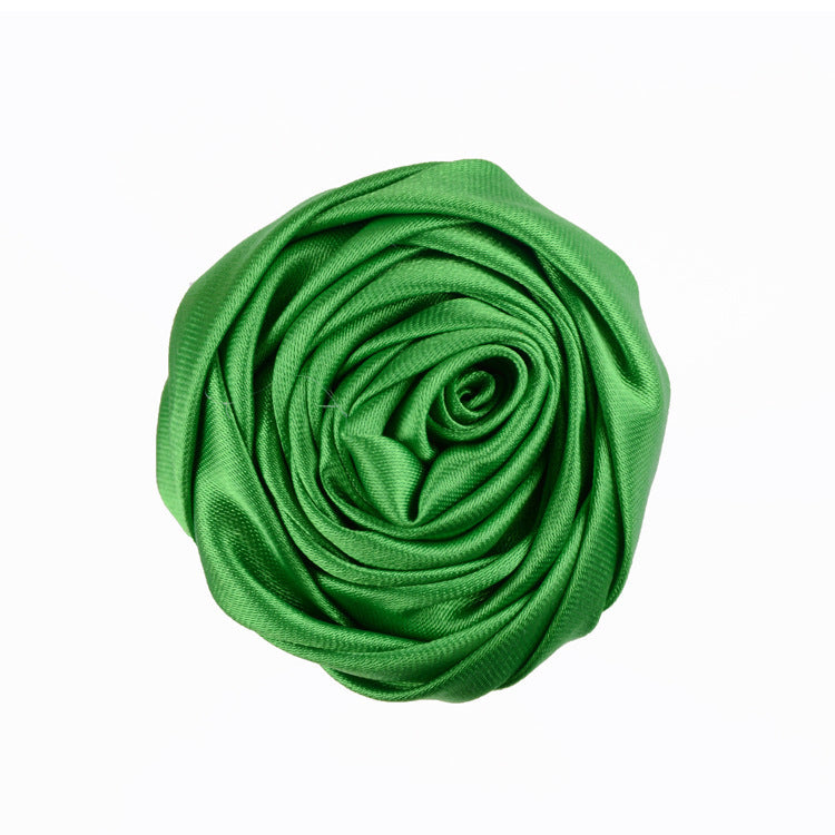 Rose Three-dimensional Bud Satin Fabric Flower Corsage Bridal Bouquet Ornament Accessories