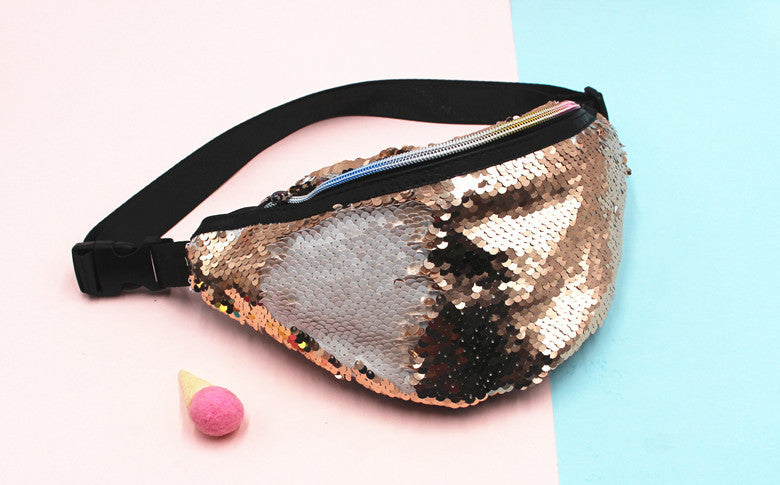 Women's Waist Bag Mermaid Sequined Waist Bag