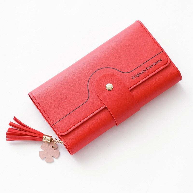 Geometrisk Alfabet Spænde Clutch Kvast Blad Lang Damepung