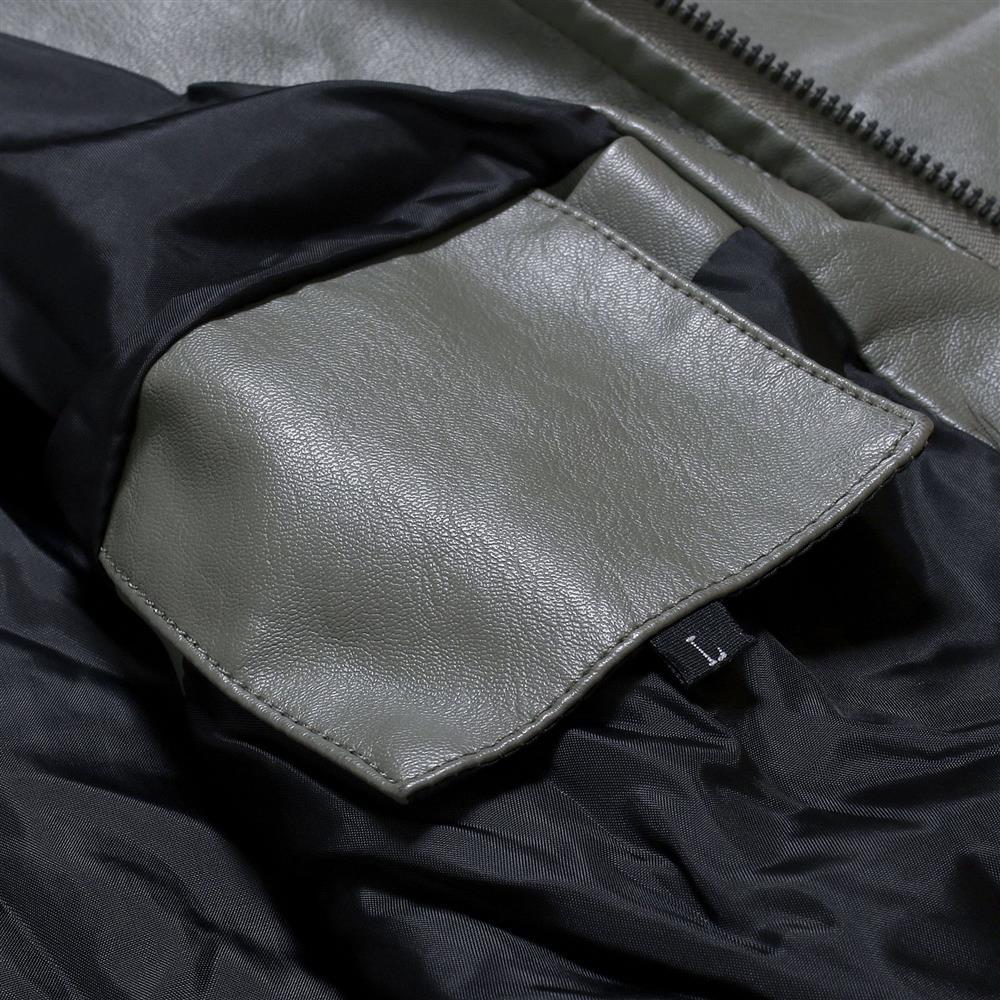 Herre Casual Slim-fit Læderfrakke