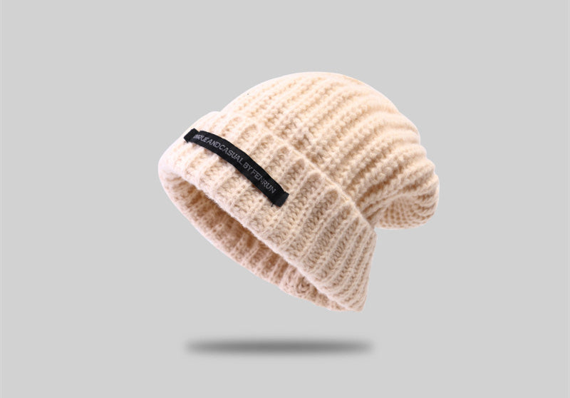 Women's Large Head Circumference Warm Knitted Hat