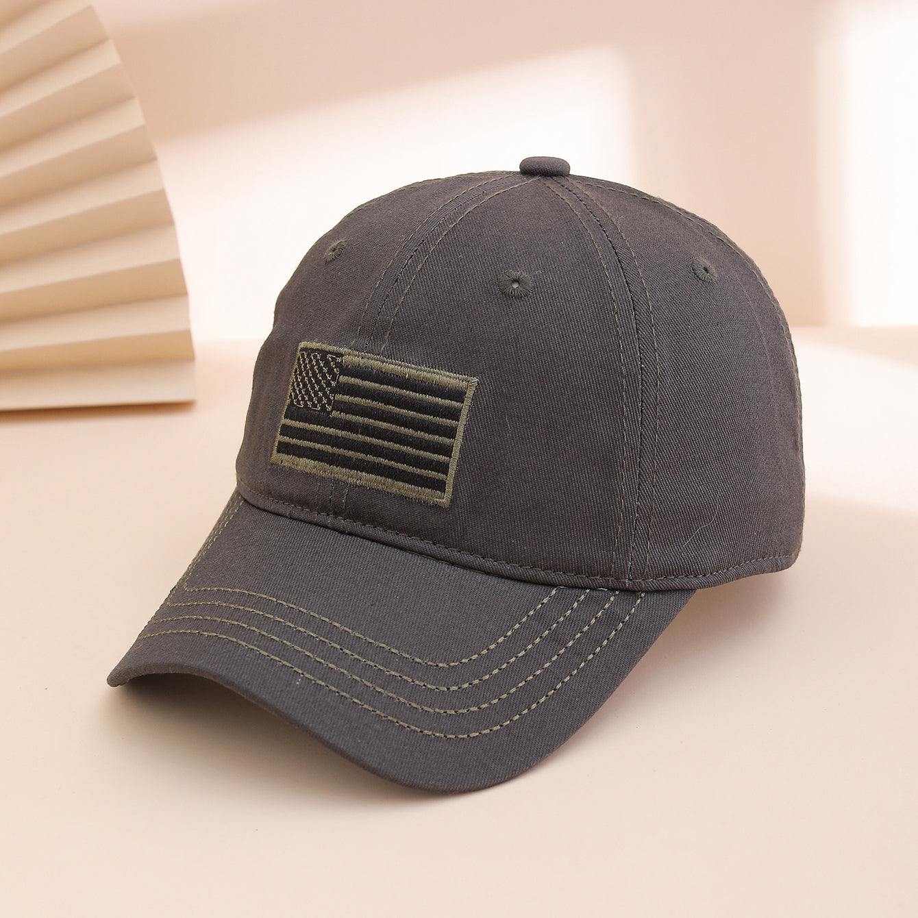 European And American Fashion Embroidered American Flag Baseball Cap With Soft Top, Wide Brim, Adjustable Sunshade, Baseball Cap Suitable For Outdoor Outings
