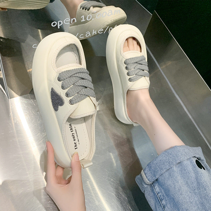 Canvas Slippers Women's New Baotou Sponge Cake Bottom Fashion