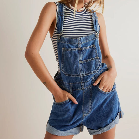 Løse Multi-pocket Skulderstrop Jeans