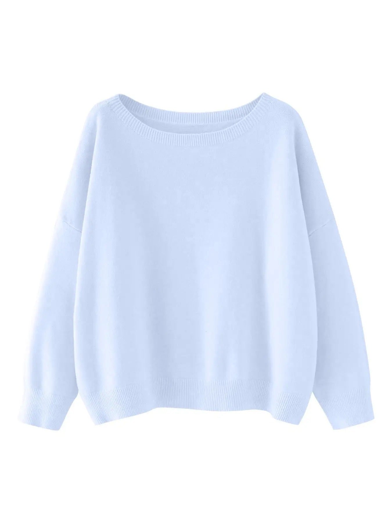 Efterår og vinter rund hals løs og afslappet stil pullover