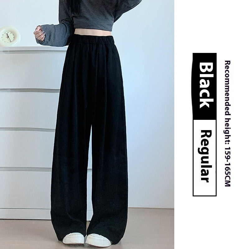 High Waist Drooping Casual Straight-leg Idle Style Mopping Yamamoto Pants