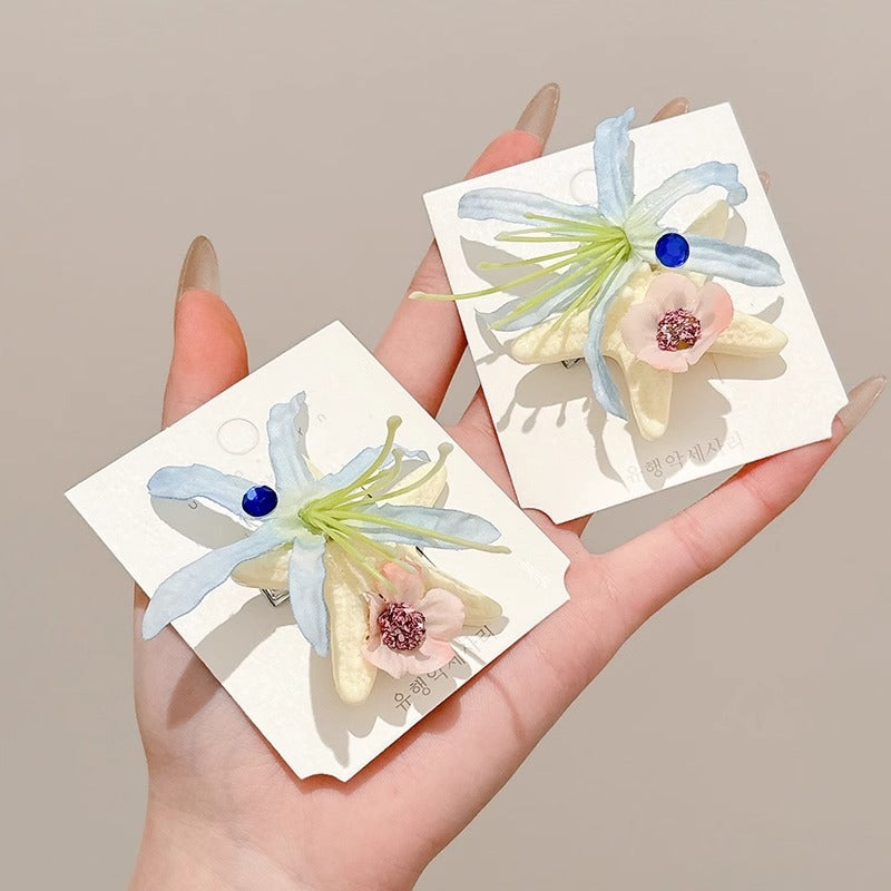 Ocean Series Cropped Hair Clip Starfish Shell Berry Headdress