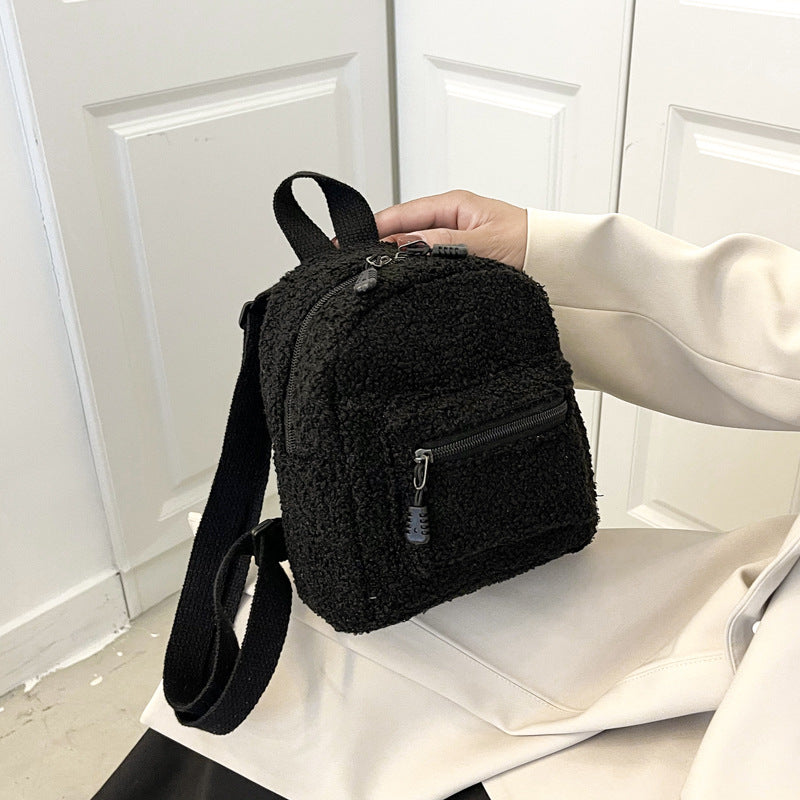 Women's Fashionable And Versatile Lambswool Shoulder Bag