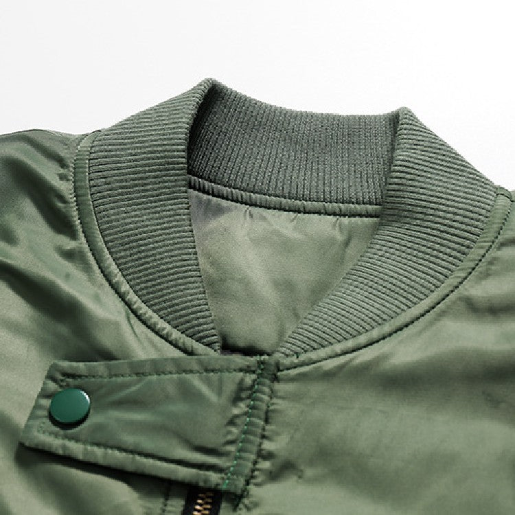 Winter Models Of National Tide Simple Embroidered Label Baseball Cotton Jacket Men