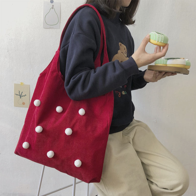 Retro Corduroy Casual Messenger Bag Large Capacity Fashion