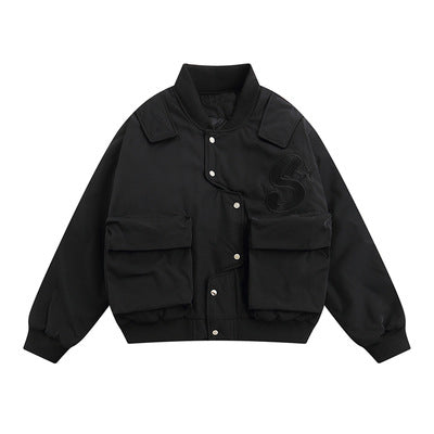 Loose Versatile Baseball Uniform Cotton-padded Jacket