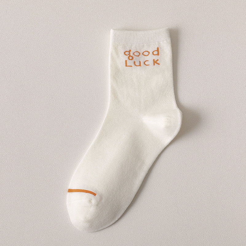 Women's Medium Tube Japanese Ins Fruit Street Cotton Socks