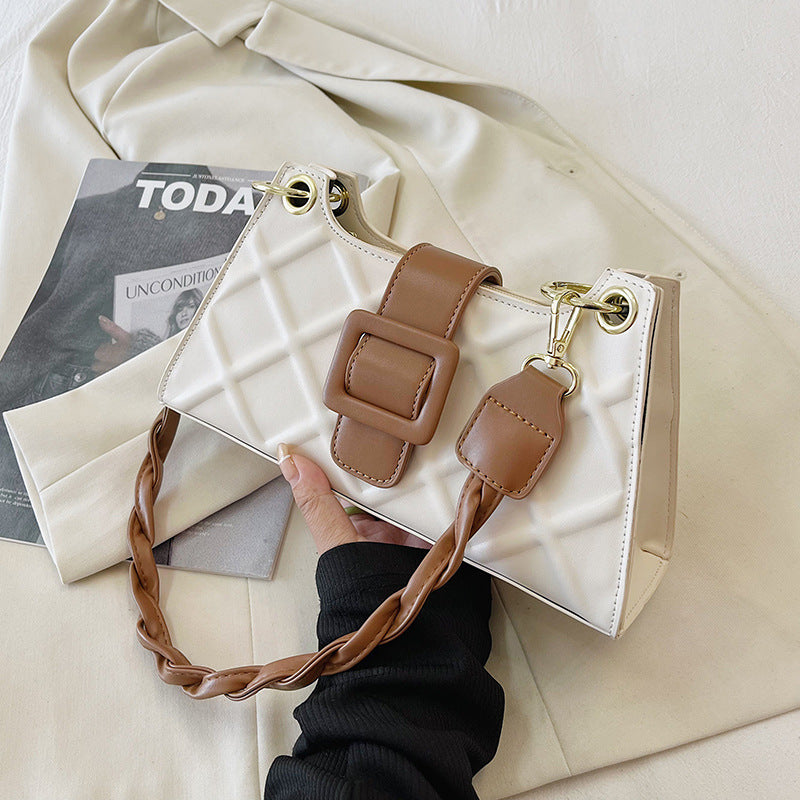 Women's Fashion Clashing Woven Shoulder Crossbody Bag