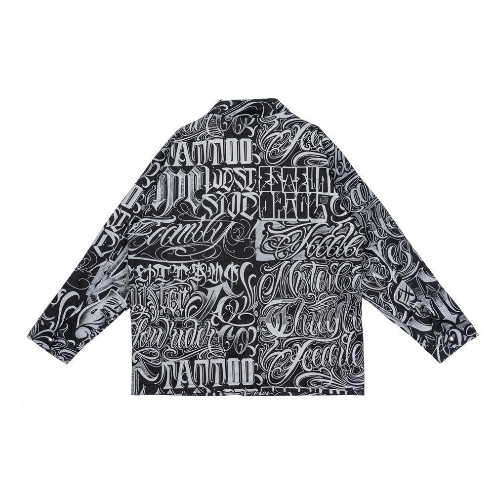 Full Printed Graffiti Letter Clown Digital Printed Jacket