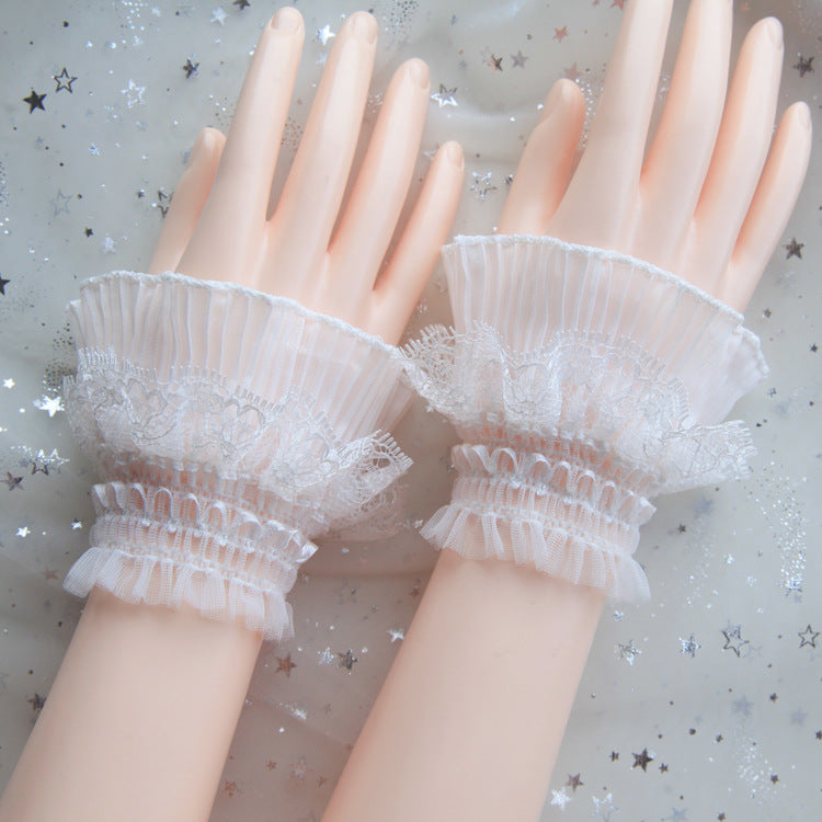 Trumpet Fake Sleeve Cuff Wrist Cover Decor Cute Women