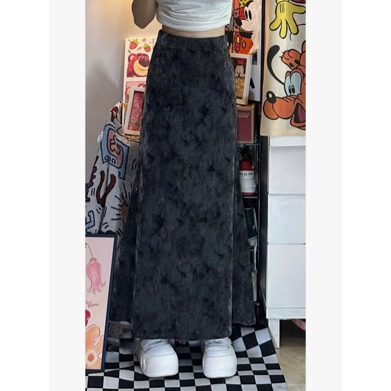 New Chinese Retro Tie-dyed Skirt For Women Spring
