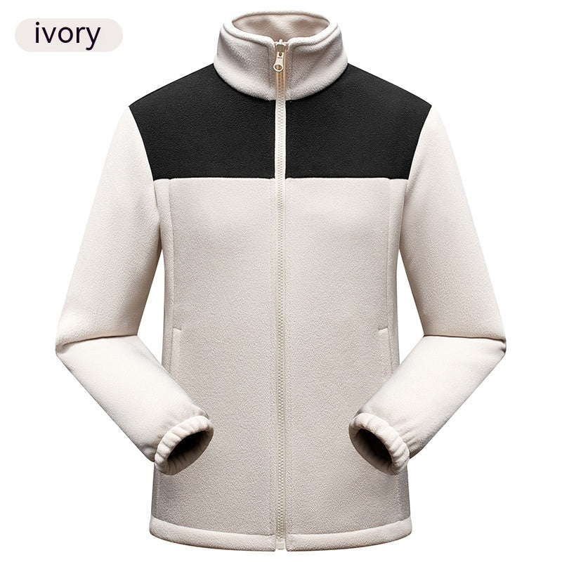 Jacket Men's And Women's Color Matching Warm