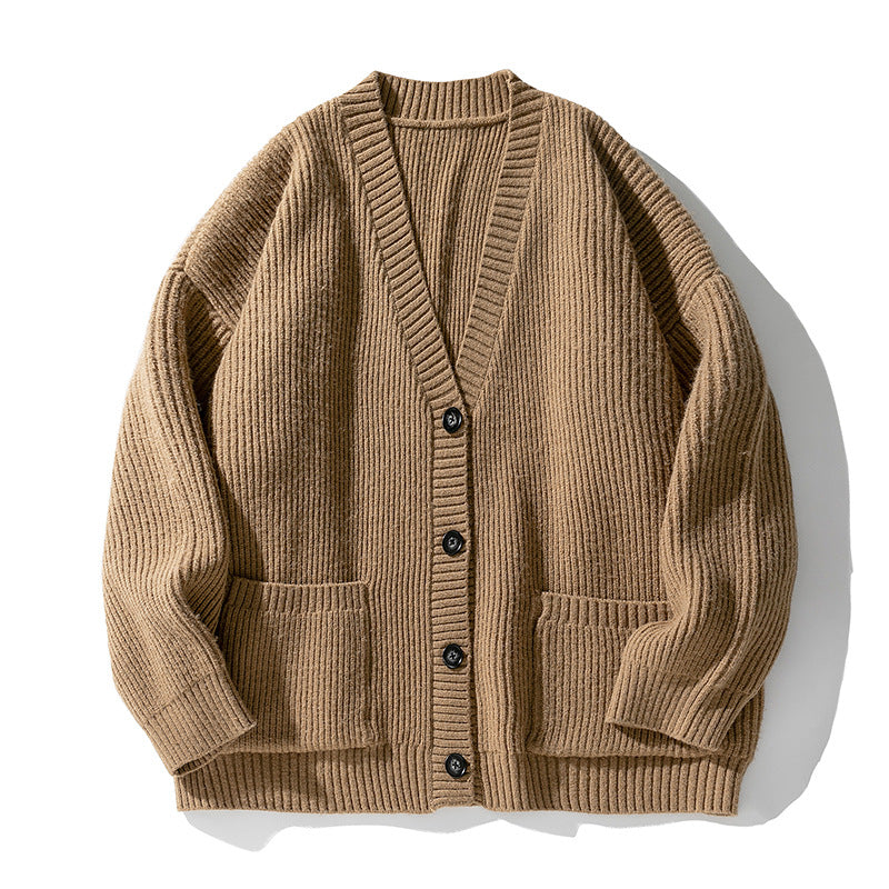Thick Needle Heavy Texture Cardigan Sweater Autumn And Winter