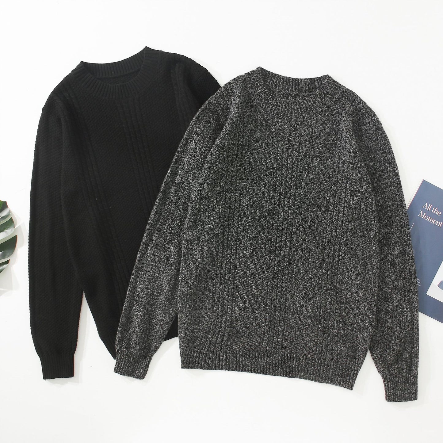 Basic Knitting All-match Men's Sweater For Autumn And Winter