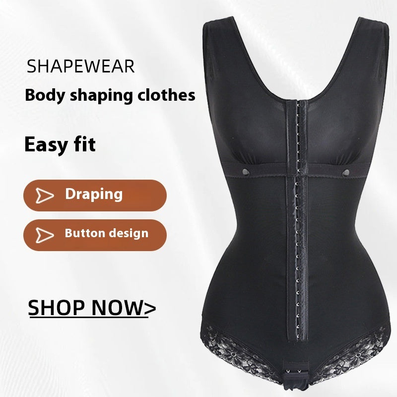 Women's Fashion Lace Belly Contracting One-piece Corset