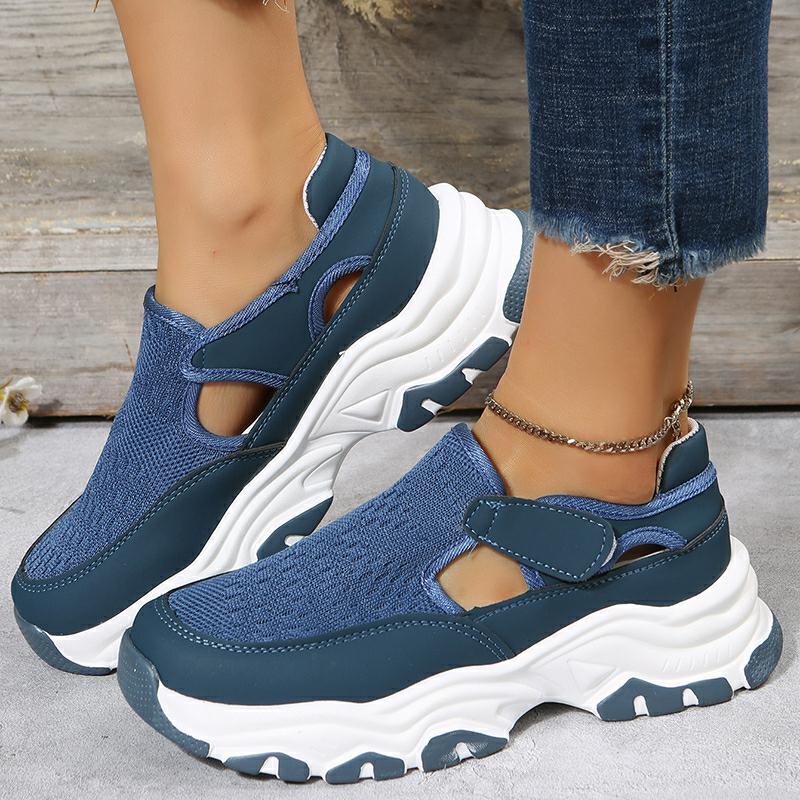 Mesh Sportsko Dame Mode Flad Hæl Rund Tå Preppy Løbesko