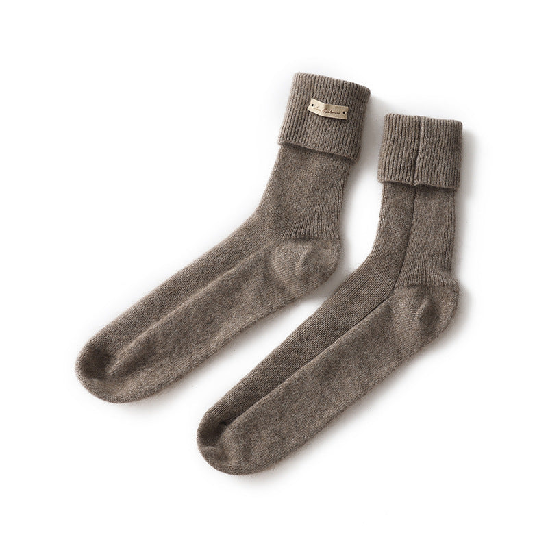 Pure Cashmere Autumn And Winter New Trend Elastic Casual Socks