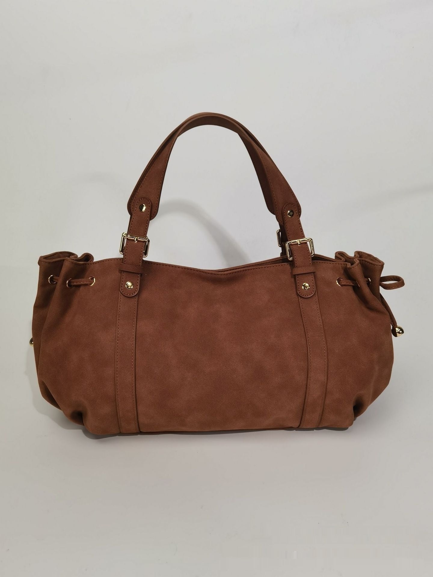 Womens Solid-Color Simple Tote HandbagShoulder Bag